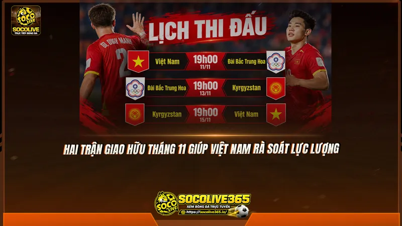 Hai trận giao hữu tháng 11 giúp Việt Nam rà soát lực lượng Hai trận giao hữu tháng 11 giúp Việt Nam rà soát lực lượng
